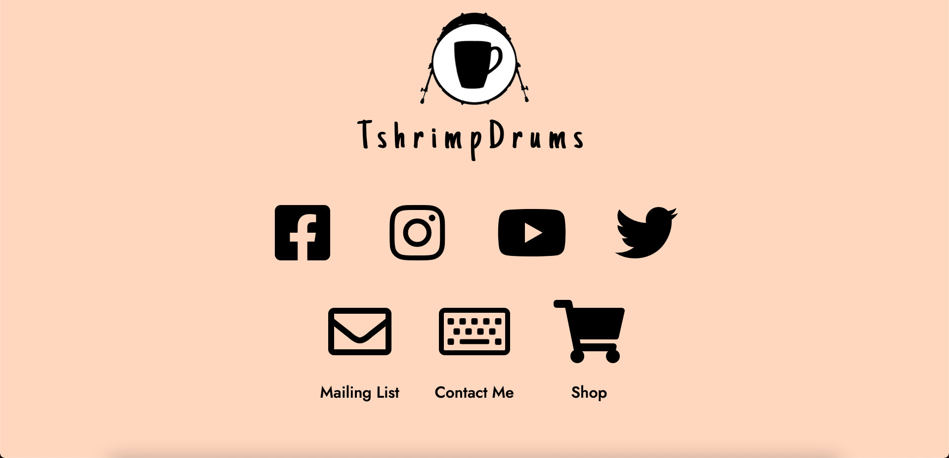 Screenshot of TShrimpDrums.com